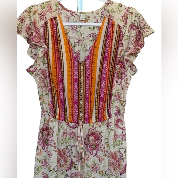 Cato Slip On Floral Print Maxi Dress Size M - Picture 3 of 8